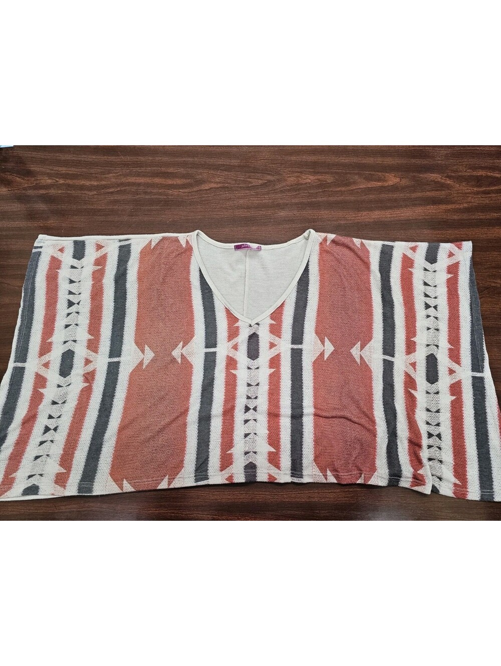 Julie's Closet Womens S Aztec Tribal Tank Top Rust Gray Cream Made in USA Boho
